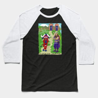 Minnesota Vikings Fans - Kings of the North vs Pee Pee Dancing Pasture Grazers Baseball T-Shirt